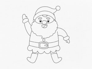 Download Free Santa Coloring Page for Kids
