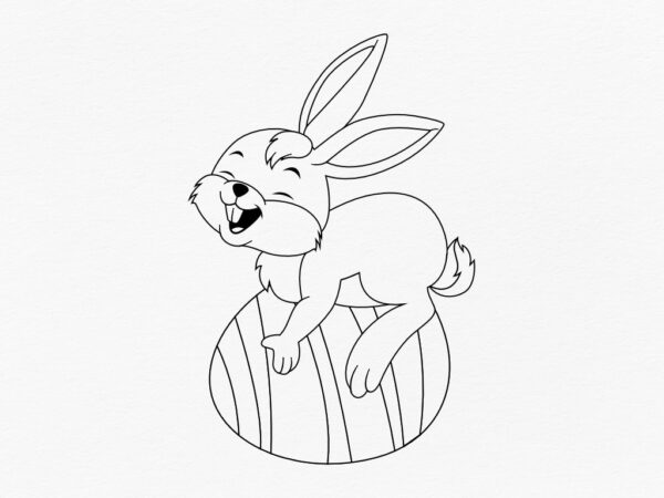 Easter bunny coloring page pdf