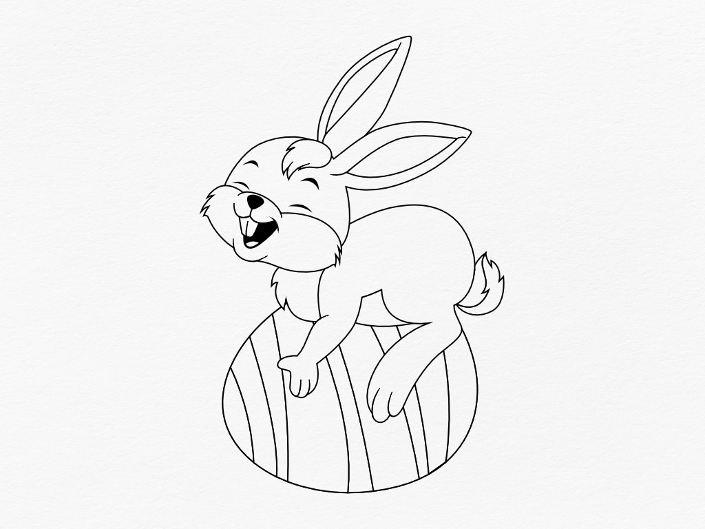 Easter Bunny Coloring Page PDF