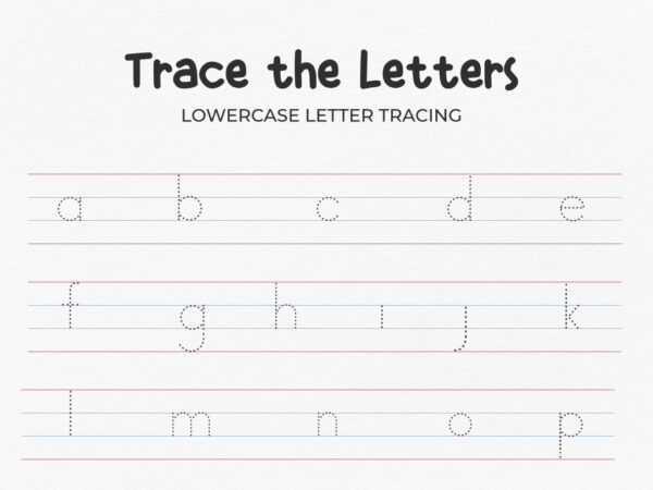 Lowercase Letter Tracing Worksheet Thumbnail