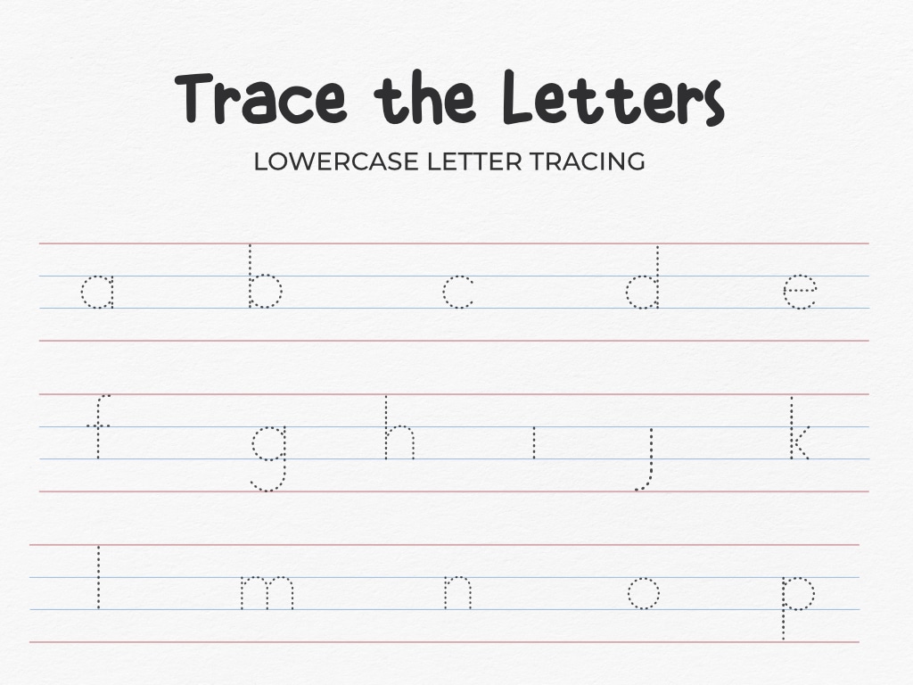 Free Alphabet Lowercase Letter Tracing Worksheet PDF! A-Z