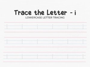 Free Printable Lowercase Letter I Tracing Worksheet For Preschool