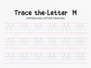 Free Uppercase Letter M Tracing Worksheet for Preschool