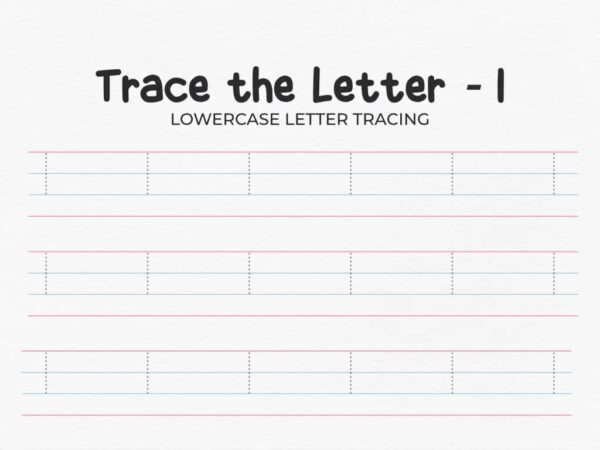 Lowercase Letter L Tracing Worksheet PDF For Preschool