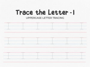 Uppercase Letter I Tracing Worksheet For Kindergarten