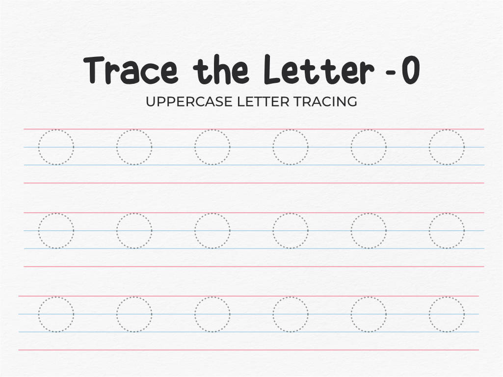 Uppercase Letter O Tracing Worksheet for Preschool