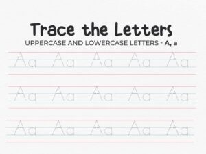 Free Printable Uppercase And Lowercase Tracing Letter 'a' Worksheet For Preschool