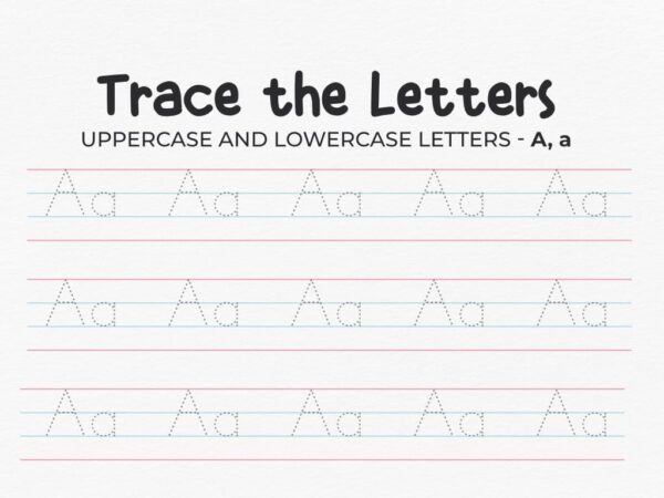 Free Printable Uppercase And Lowercase Tracing Letter 'a' Worksheet For Preschool