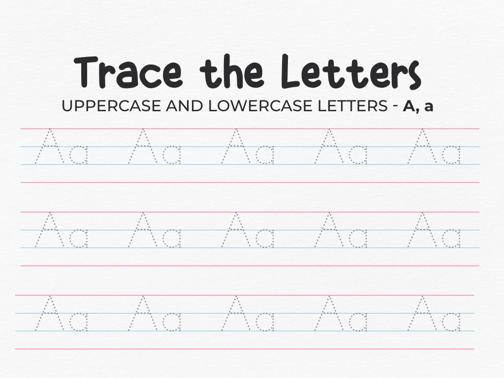 Free Printable Uppercase And Lowercase Tracing Letter A Worksheet For Preschool