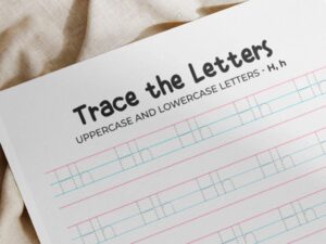 Letter H Tracing Worksheet: Uppercase and Lowercase Practice