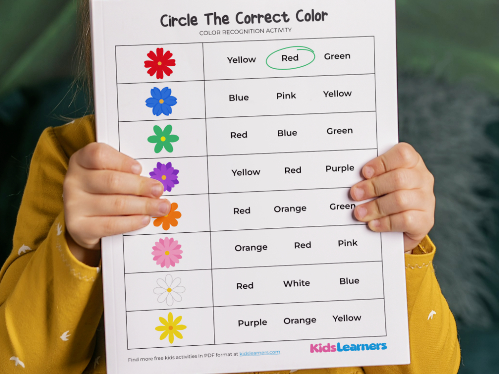 Free Color Identification Worksheet to Boost Your Child’s Color Recognition Skills