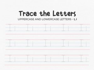 Uppercase And Lowercase Tracing Letter I Worksheet For Preschool