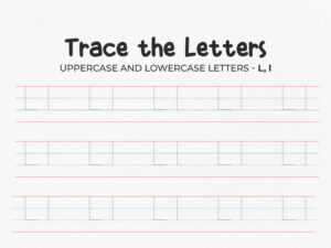 Uppercase And Lowercase Tracing Letter L Worksheet For Preschool