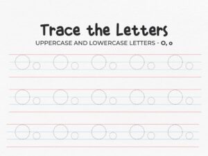 Uppercase And Lowercase Tracing Letter O Worksheet For Preschool
