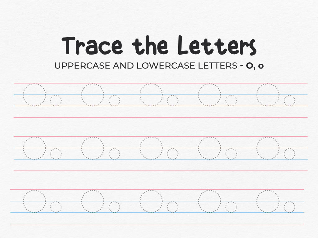 Uppercase And Lowercase Tracing Letter O Worksheet For Preschool