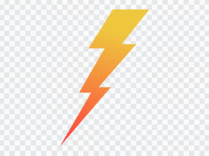 Energetic Yellow Lightning Bolt Clip Art thumbnail