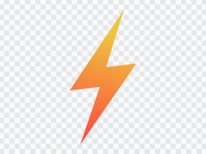 Powerful Jagged Lightning Bolt Clip Art for Kids