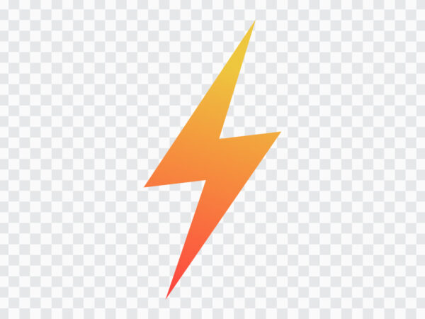 Powerful Jagged Lightning Bolt Clip Art for Kids