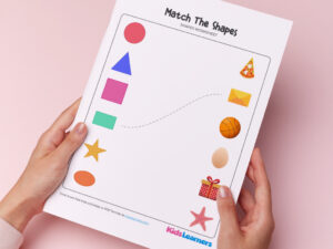 Interactive Match the Shape Worksheet: Shape Recognition for Kids