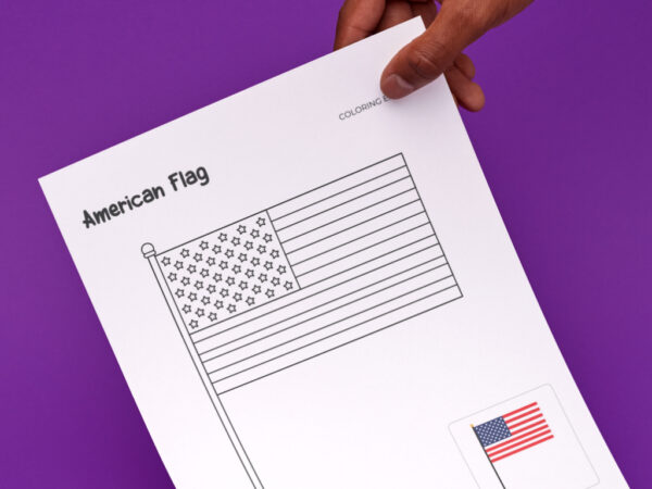 Free American Flag Coloring Page for Kids