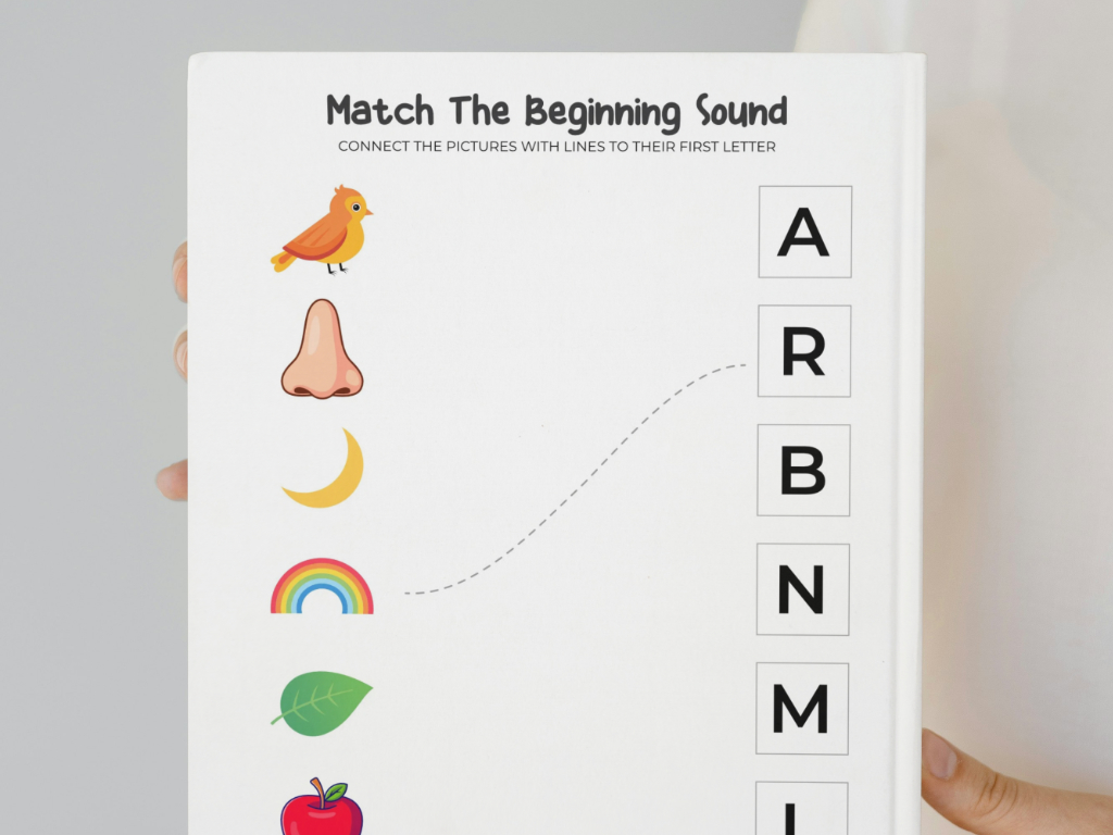 Free Beginning Sounds Matching Worksheet