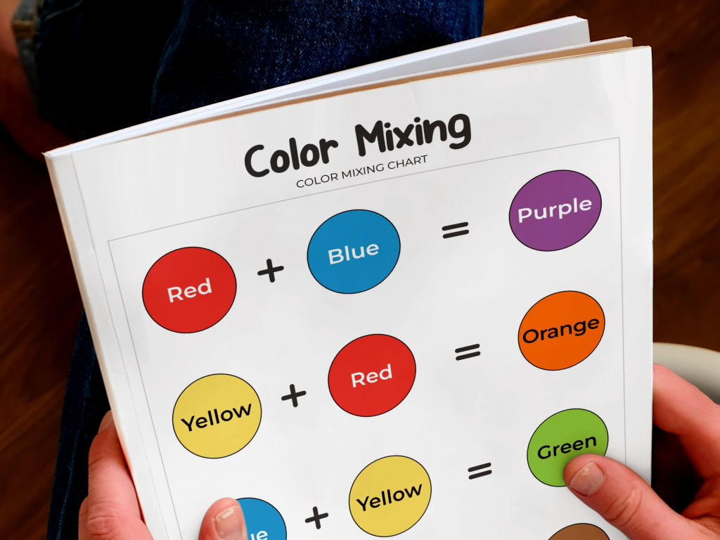 Free Downloadable Color Mixing Guide for Kids