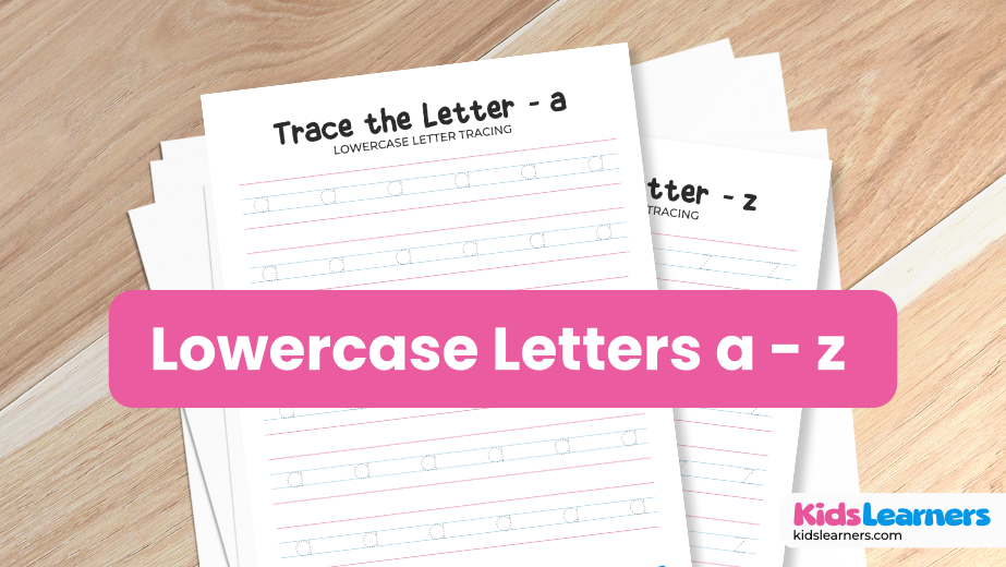 Free Printable Lowercase Letter Tracing Worksheets (a-z) for Kid