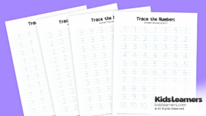 Free Printable Number Tracing Worksheets (1-10) for Kids