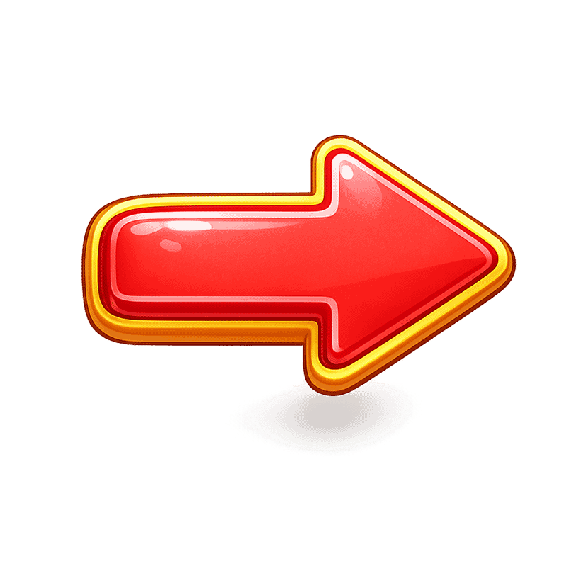 Red right arrow clipart with bold directional symbol